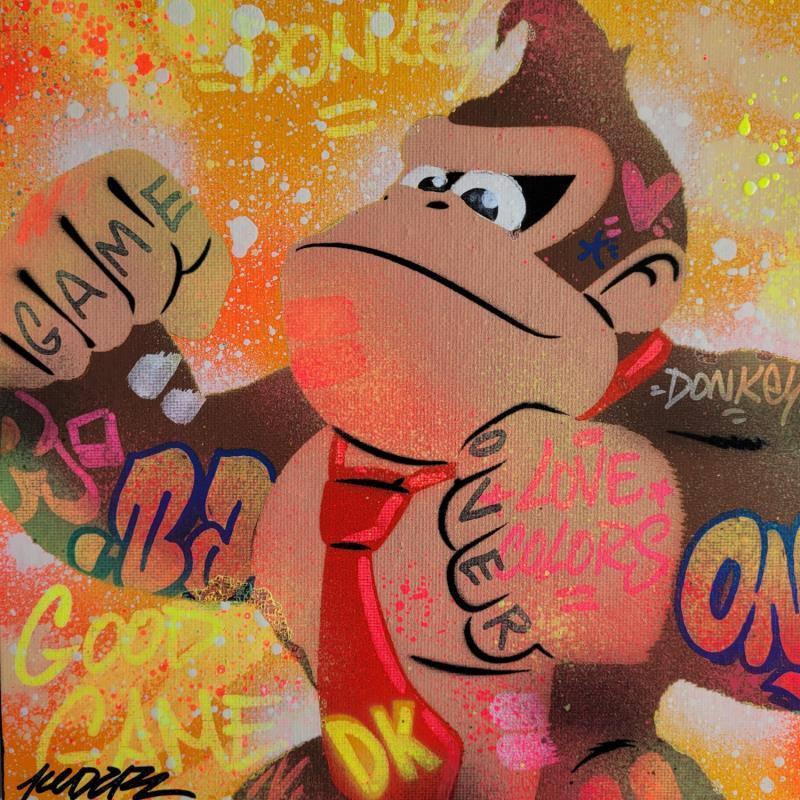 Gemälde Donkey kong von Kedarone | Gemälde Pop-Art Pop-Ikonen Graffiti Posca