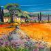 Gemälde L'été en Provence von Corbière Liisa | Gemälde Figurativ Landschaften Öl