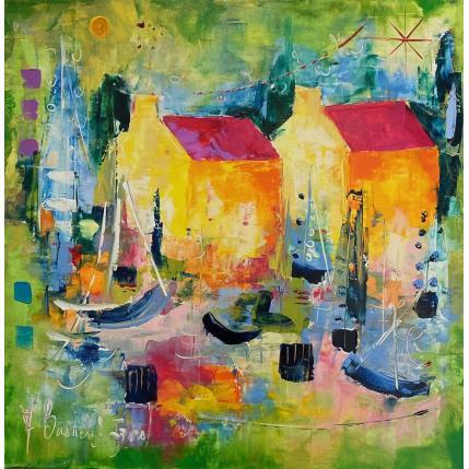 Painting Dans le jardin de mon père by Bastide d´Izard Armelle | Painting Abstract Acrylic Landscapes