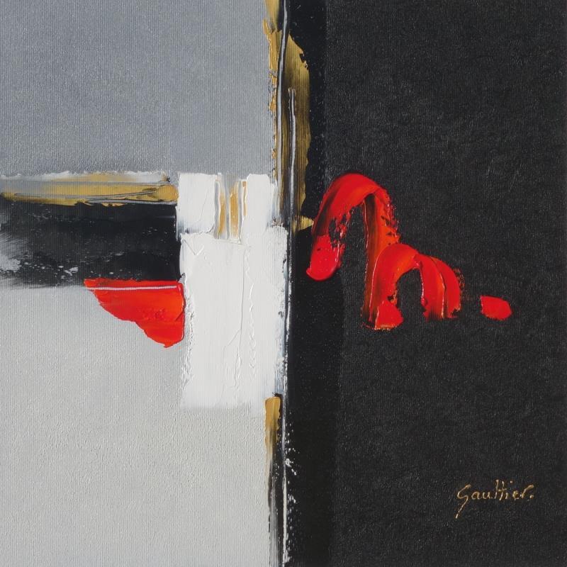 Painting Carte noire by Gaultier Dominique | Painting Abstract Minimalist Oil