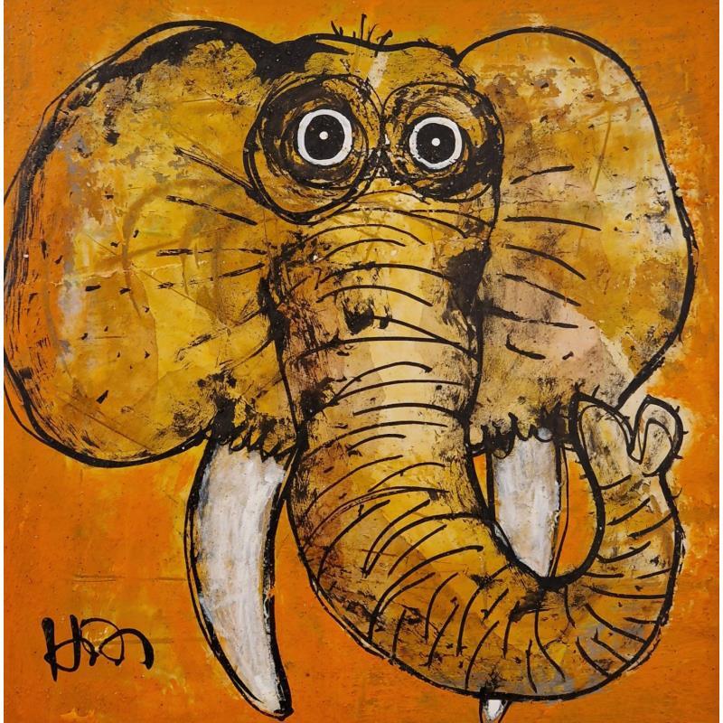 Painting Elephant by Maury Hervé | Painting Raw art