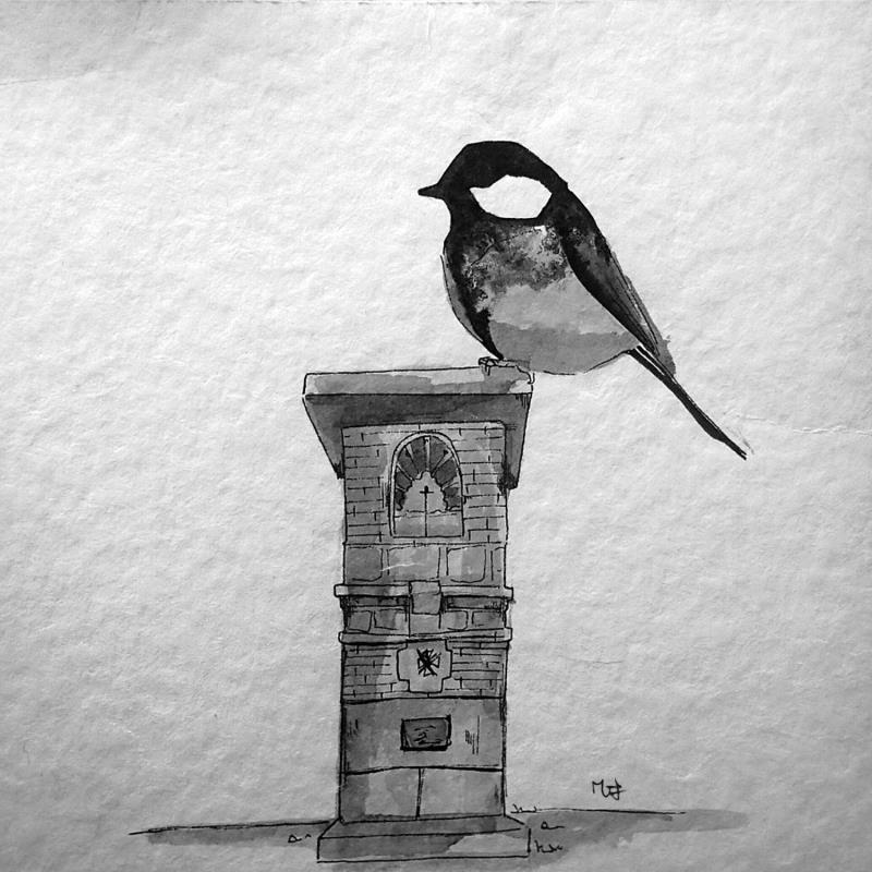 Painting Pic by Mü | Painting Figurative Animals, Black & White, Urban