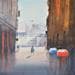 Painting Shopping by Min Jan | Painting Figurative Urban Watercolor