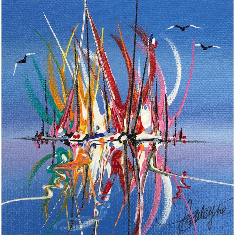 Painting Explosion de tendresse en mer by Fonteyne David | Painting Abstract Acrylic Marine