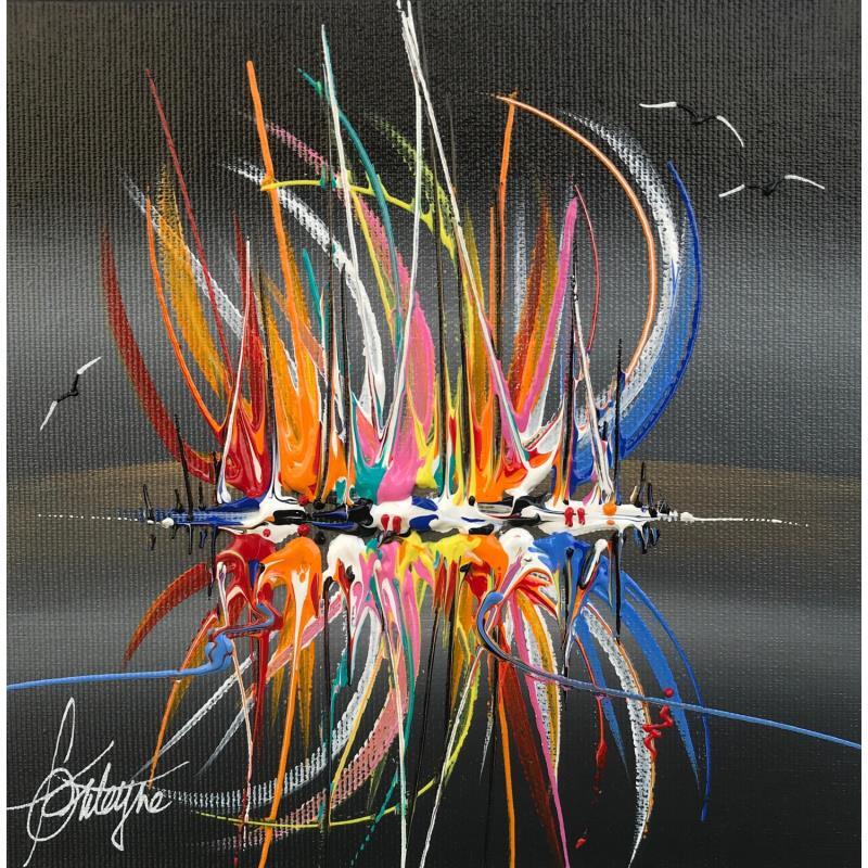 Painting Une nuit au Touquet by Fonteyne David | Painting Abstract Acrylic Marine, Pop icons