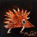Painting Torpillus by Moogly | Painting Naive art Animals Cardboard Acrylic