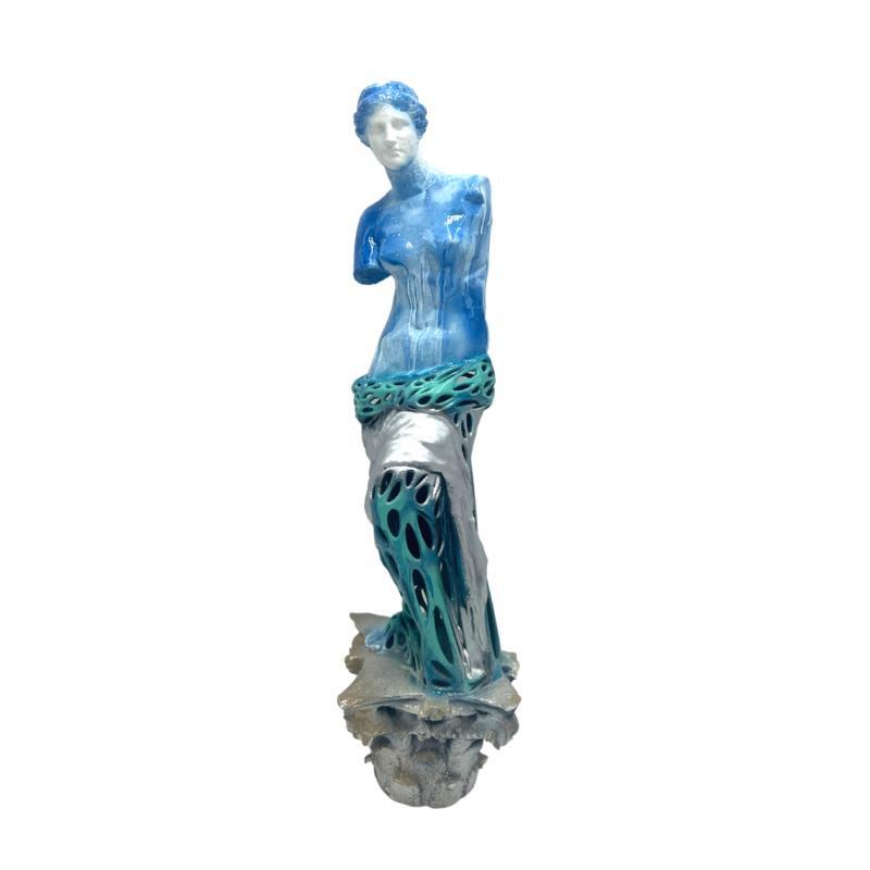 Sculpture BLUE VENUS DE MILO by Mikhel Julien | Sculpture Pop-art Resin