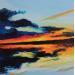 Gemälde Sunset on my favorite beach  von Chen Xi | Gemälde Figurativ Landschaften Öl