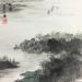 Gemälde Début du printemps  von Amblard Rui | Gemälde Figurativ Landschaften Marine Natur Aquarell