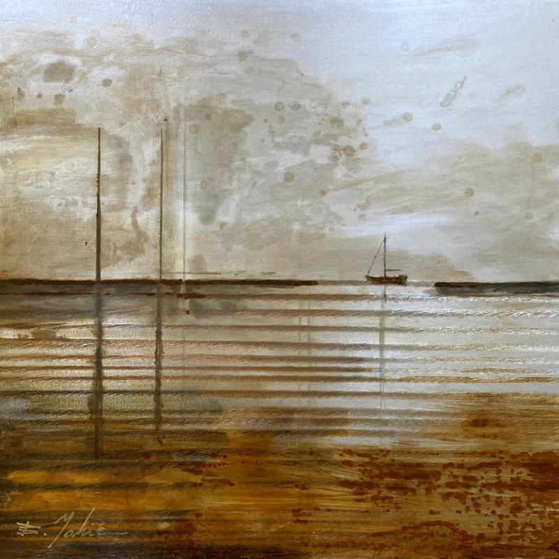 Painting Devant le port by Mahieu Bertrand | Painting Raw art Metal Marine