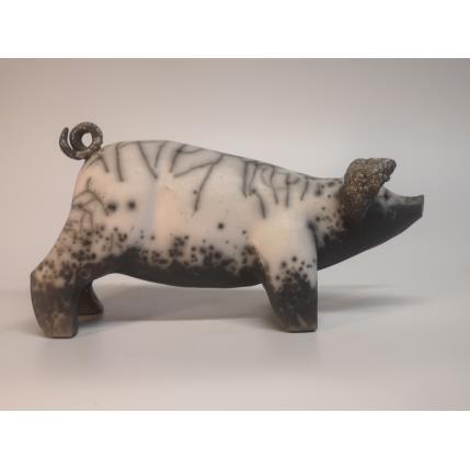 Sculpture Le Cochon by Roche Clarisse | Sculpture Figurative Ceramics Animals