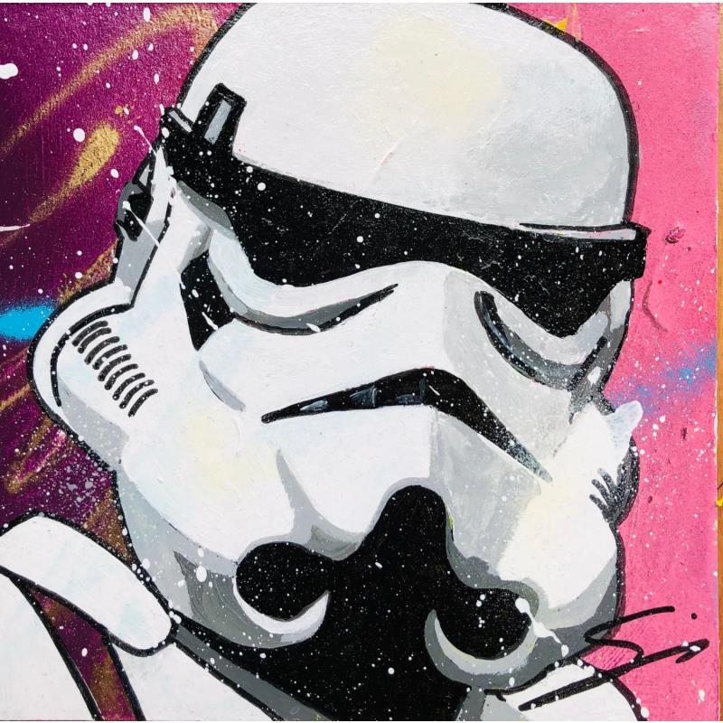 Painting STAR WARS WARRIOR by Mestres Sergi | Painting Pop-art Cardboard, Graffiti Pop icons