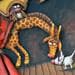 Peinture Deux chiens et une girafe par Mouis Cathy | Tableau Illustration Mixte animaux