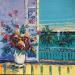 Painting Vacances dans le midi by Corbière Liisa | Painting Figurative Landscapes Oil