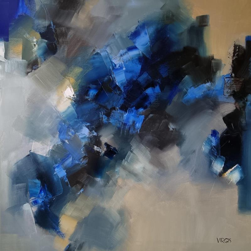 Painting Blue dream by Virgis | Painting Abstract Minimalist Oil