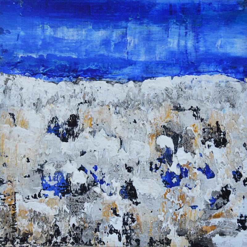 Painting D351 by Moracchini Laurence | Painting Abstract Mixed Minimalist