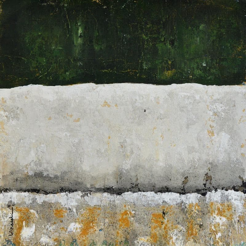 Peinture T381 par Moracchini Laurence | Tableau Abstrait Mixte minimaliste