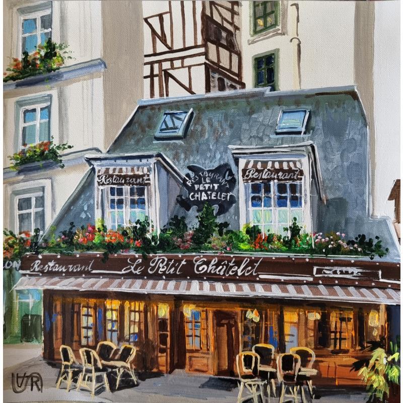 Painting Le petit chatelet by Rasa | Painting Figurative Acrylic Architecture
