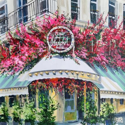 Painting Cafe blanchet paris by Rasa | Painting Figurative Acrylic Architecture