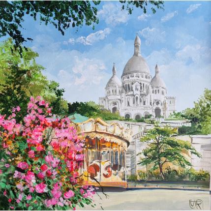 Painting See you in montmartre by Rasa | Painting Figurative Acrylic Architecture