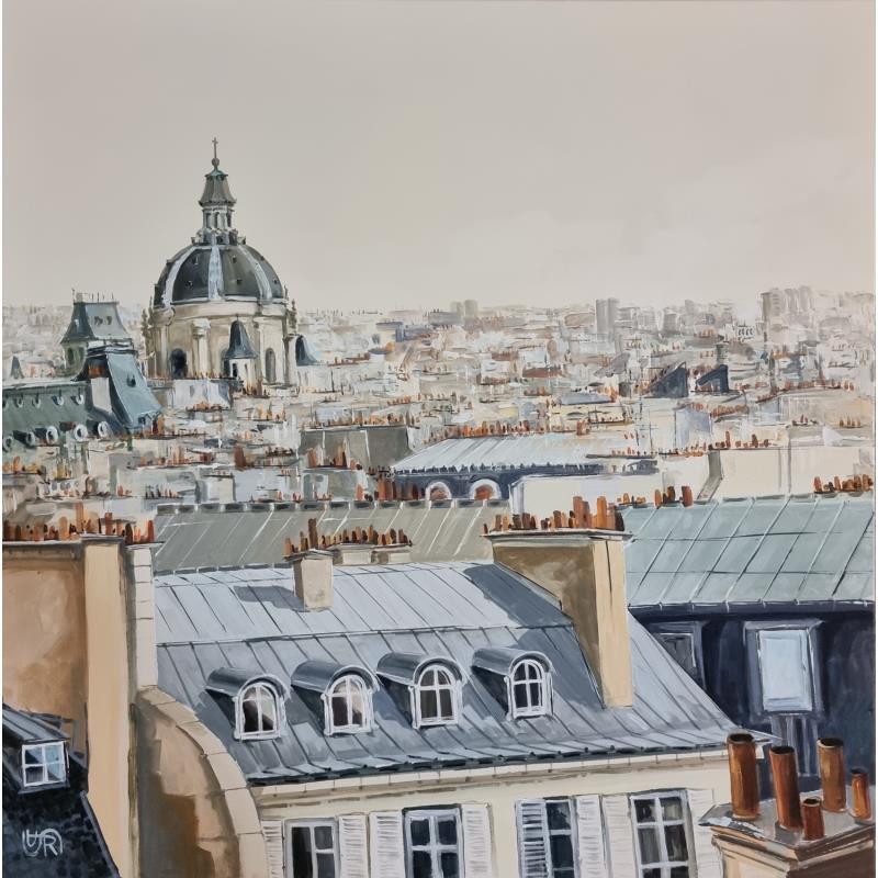 Painting Early morning over paris by Rasa | Painting Figurative Acrylic Architecture