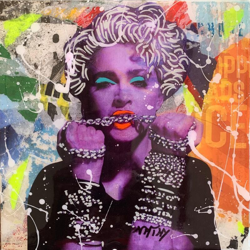 Painting MADONNA ENCHAINED by Nathy | Painting Pop art Acrylic Pop icons