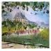 Painting Le jardin des Tuileries Paris by Bailly Kévin  | Painting Figurative Urban Watercolor