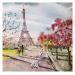 Gemälde Promenade à la Tour Eiffel von Bailly Kévin  | Gemälde Figurativ Urban Aquarell
