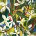 Peinture Clématites de printemps  par Bertre Flandrin Marie-Liesse | Tableau Figuratif Paysages Acrylique