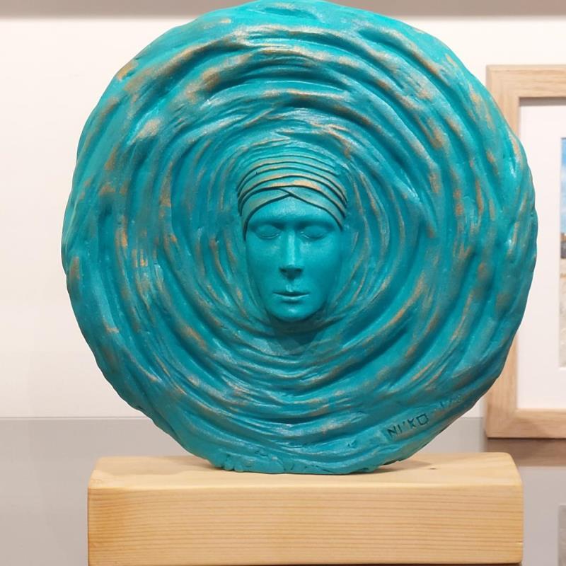 Sculpture Meditation by NI'KO | Sculpture Raw art Resin
