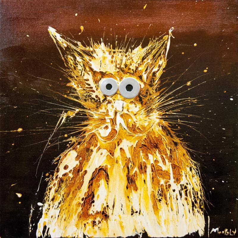 Painting Garfieldus by Moogly | Painting Raw art Acrylic Animals
