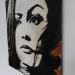 Painting AU PREMIER REGARD by CG | Painting Street art Portrait Metal Acrylic