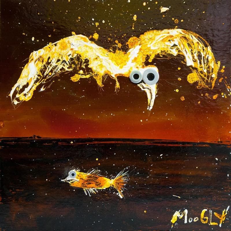 Gemälde Sauvequipus von Moogly | Gemälde Art brut Tiere Acryl