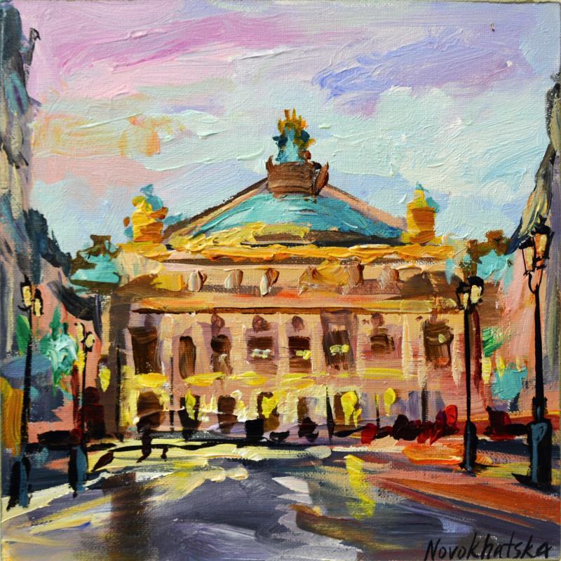 Painting Opéra Garnier  by Novokhatska Olga | Painting Figurative Oil Urban