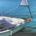 Gemälde Le bateau von Alice Roy | Gemälde Figurativ Marine Acryl