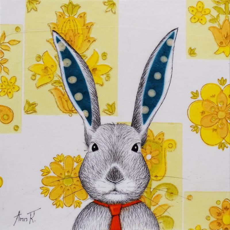 Painting Léon by Ann R | Painting Naive art Animals Ink Paper