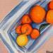 Painting ORANGES by Clavaud Morgane | Painting Figurative Society Life style Still-life Acrylic