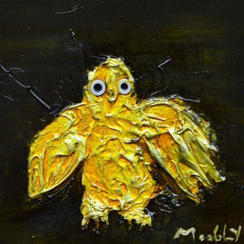 Gemälde Cuicus von Moogly | Gemälde Art brut Tiere Acryl