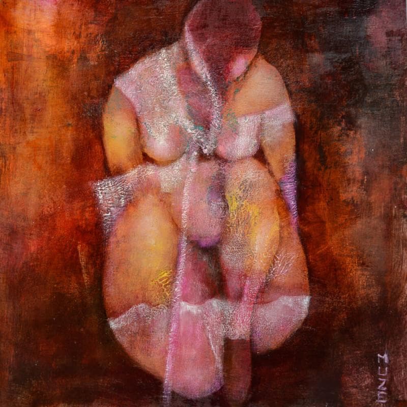 Painting Parure de dentelle by Muze | Painting Figurative Mixed Nude