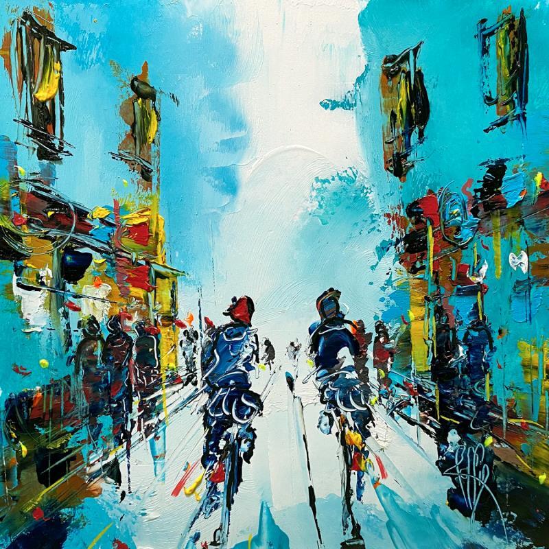 Painting Centre Ville by Raffin Christian | Painting Figurative Acrylic, Oil Pop icons, Urban