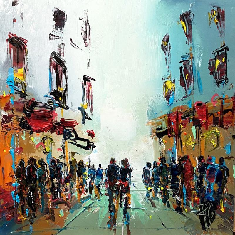 Painting La Ville by Raffin Christian | Painting Figurative Acrylic, Oil Pop icons, Urban