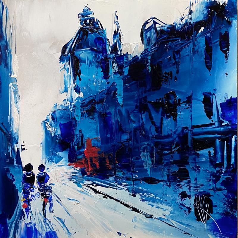 Painting Passage en ville by Raffin Christian | Painting Figurative Urban Oil Acrylic