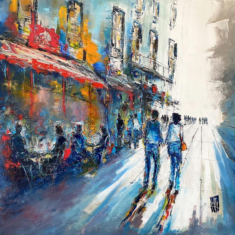 Painting Café by Raffin Christian | Painting Figurative Acrylic, Oil Urban