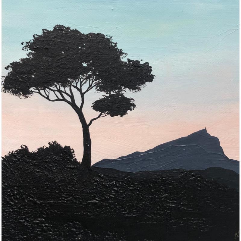 Gemälde Un soir en provence von Blandin Magali | Gemälde Figurativ Landschaften Öl