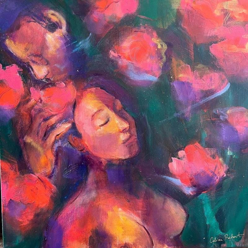 Painting Sleeping Lovers in Sedona by Coline Rohart  | Painting Figurative