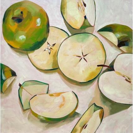 Painting green apples by Ulrich Julia | Painting  Oil