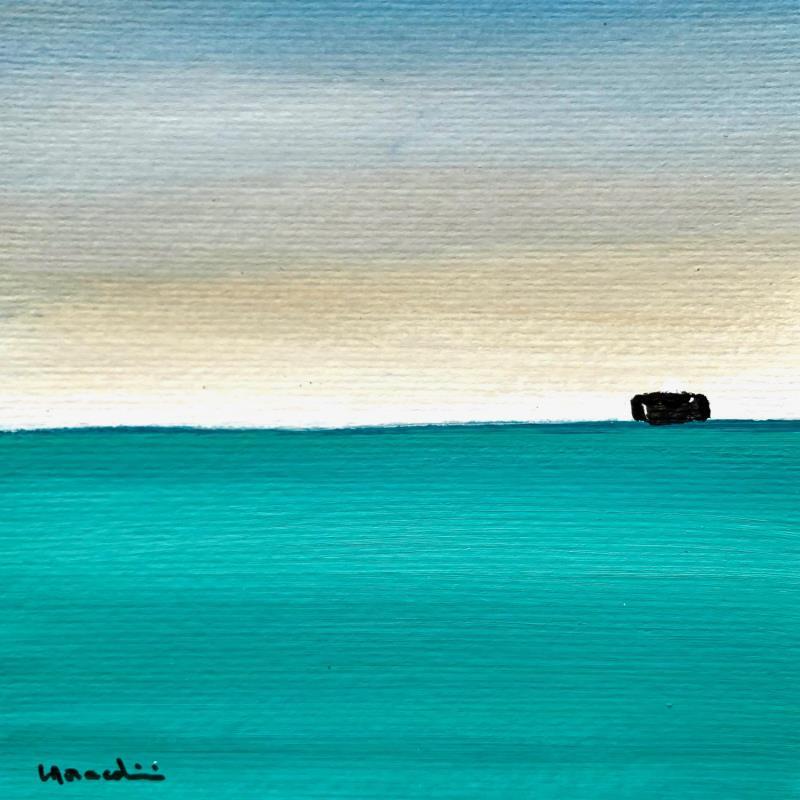 Painting M547 by Moracchini Laurence | Painting Abstract Marine Acrylic