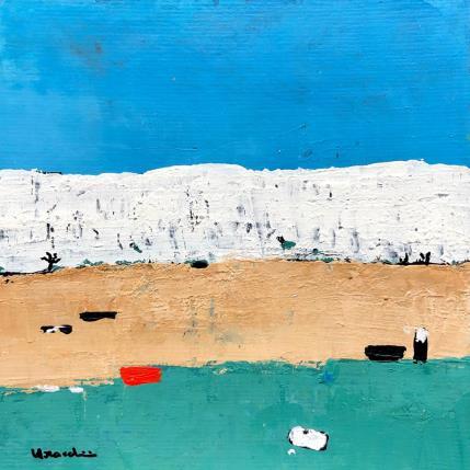 Painting M549 by Moracchini Laurence | Painting Abstract Acrylic, Marble powder Landscapes, Marine