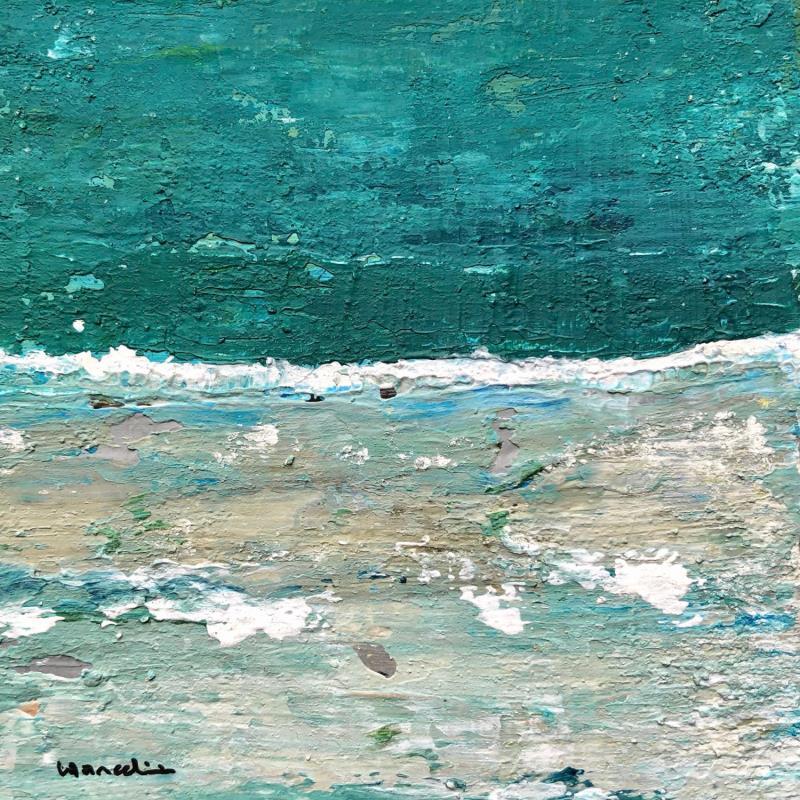 Gemälde M551 von Moracchini Laurence | Gemälde Abstrakt Landschaften Marine Acryl Marmorpulver
