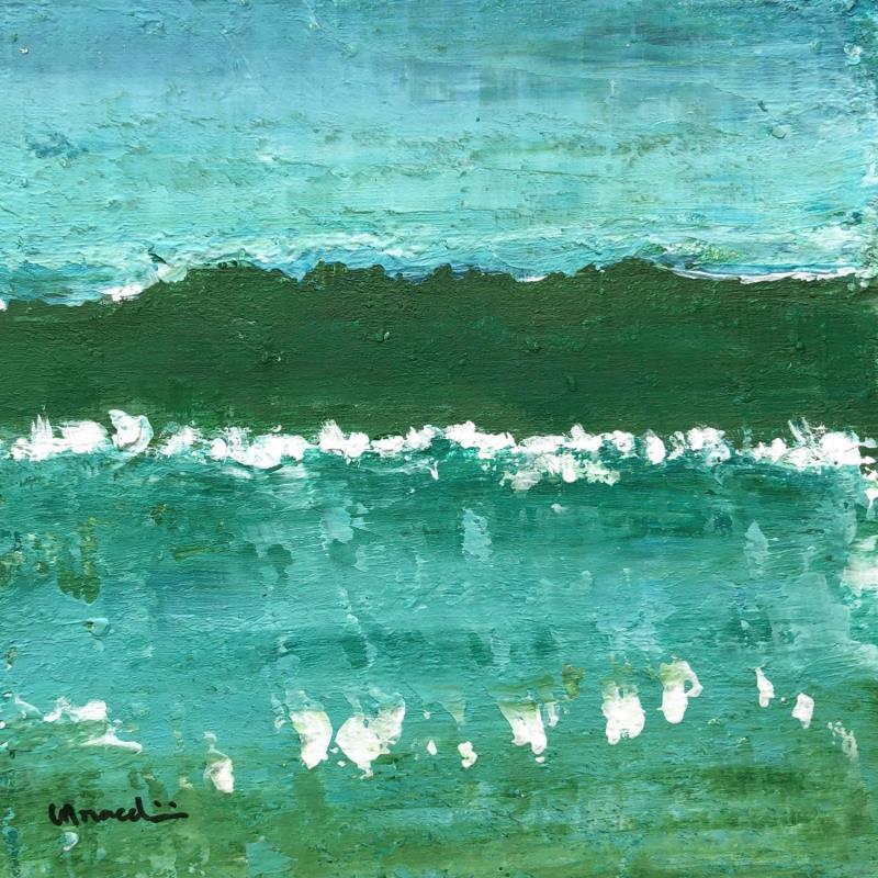 Painting M558 by Moracchini Laurence | Painting Abstract Marine Acrylic